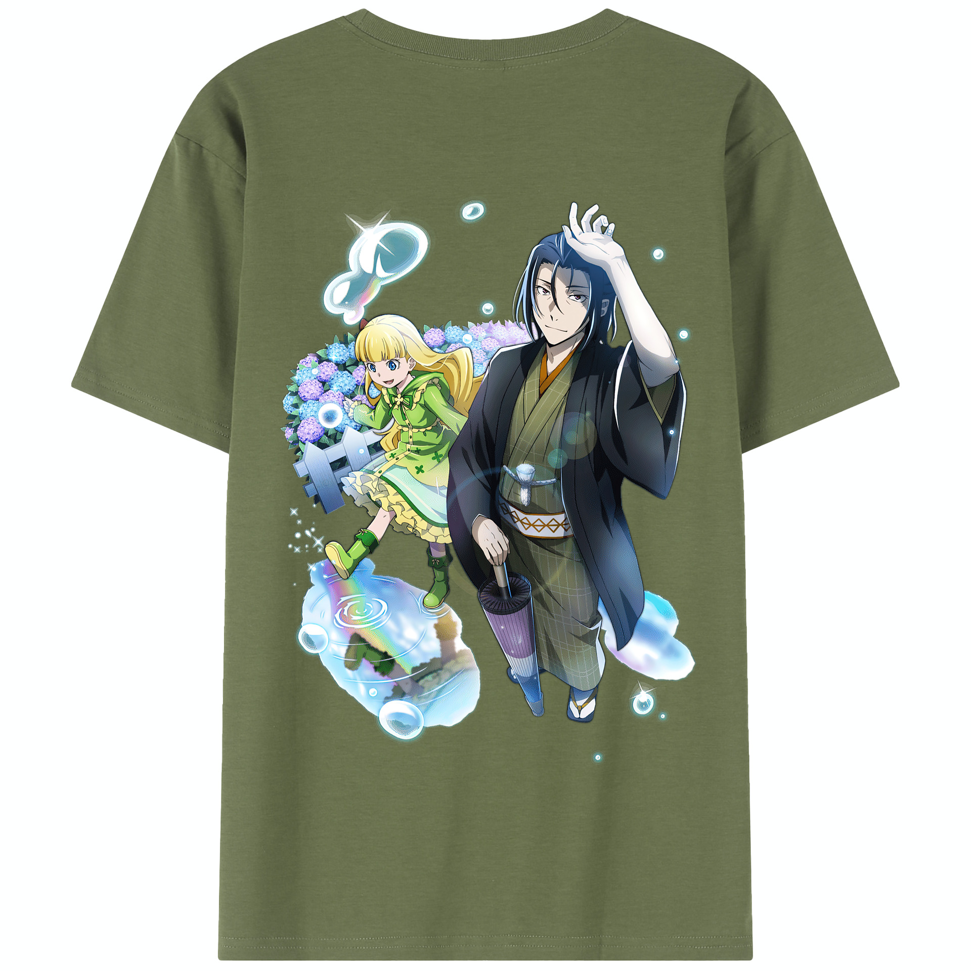 （画像用） 文豪ストレイドッグス Bungo Stray Dogs 綿100％半袖Tシャツ（背面プリント）